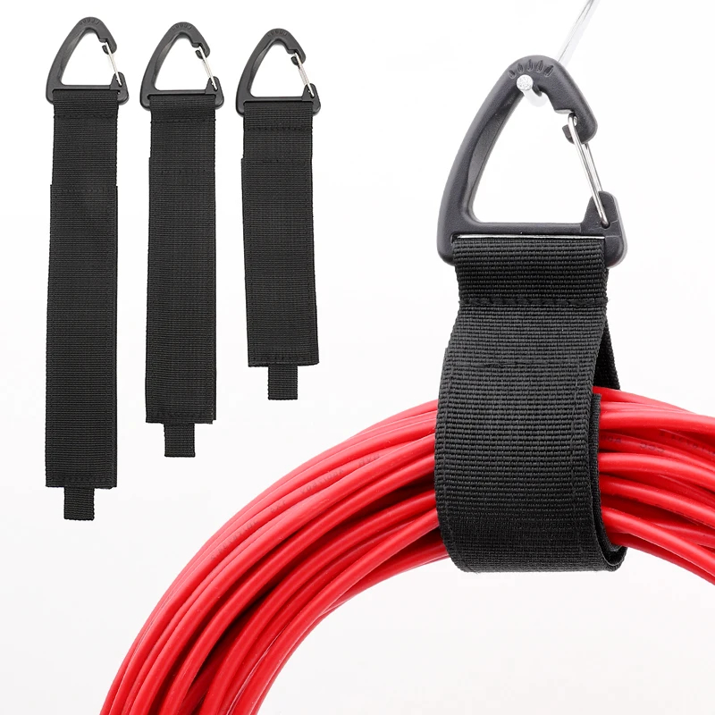 Extension Cord Wrap Keeper Heavy Duty Organization Storage Strap with Triangle Buckle for Hanging /cable hook loop hose strap