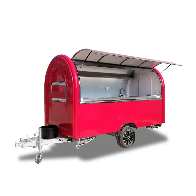 UKUNG high quality mobile food cart motorcycle rolling food cart ice cream push food cart