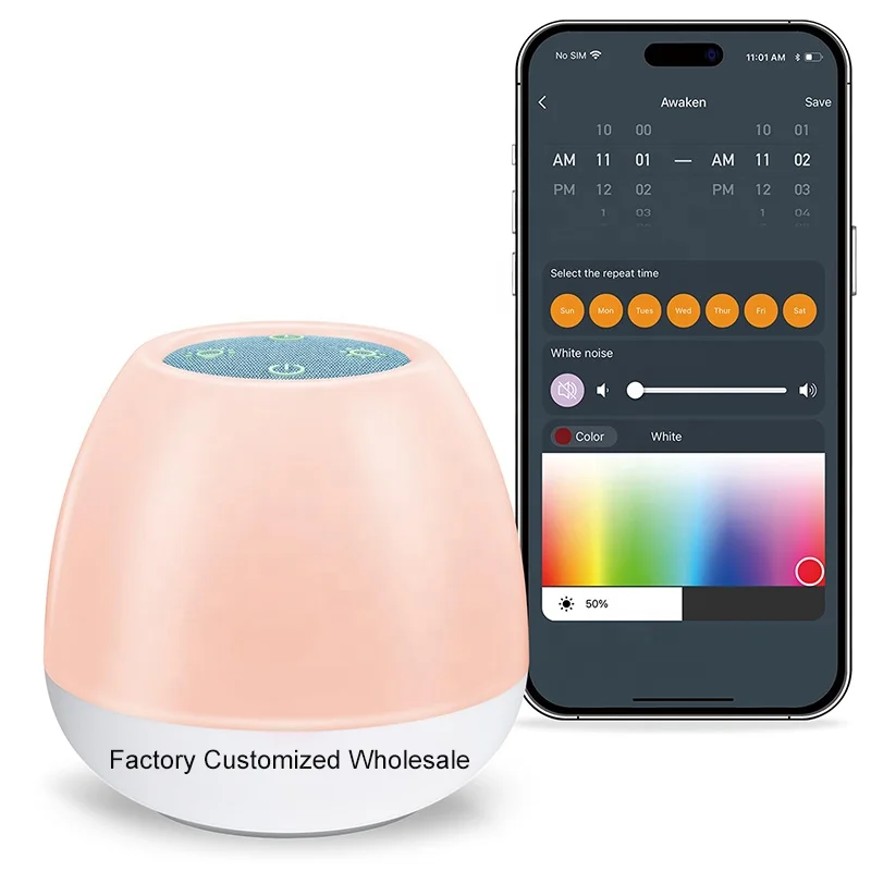 Custom 24 Non Looping Graffiti App Remote Control White Noise Machine Sound Machine