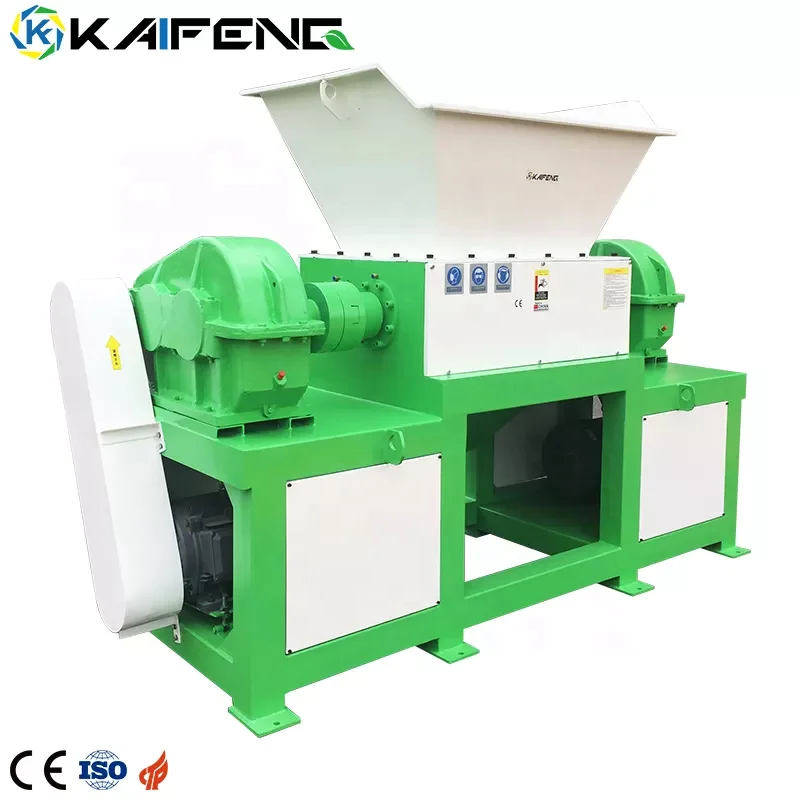 50~2500 Kg/h Double-shaft Shredder Machine Waste Tires Shredder Recycling Machine
