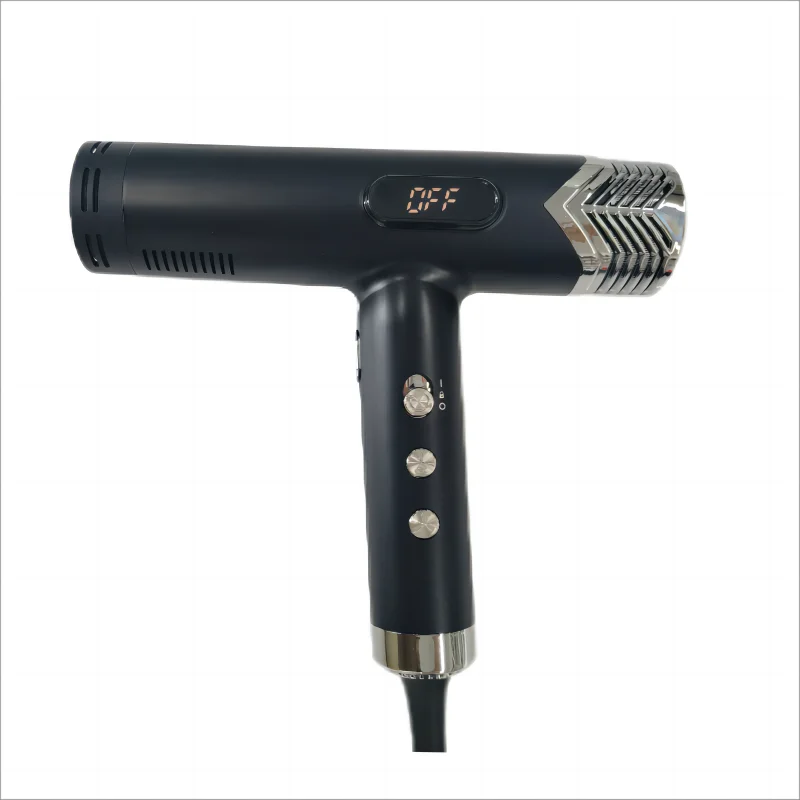 2024 new design Constant Temperature LCD display worldwide voltage Portable hair dryer High Speed fanless hair blow dryer