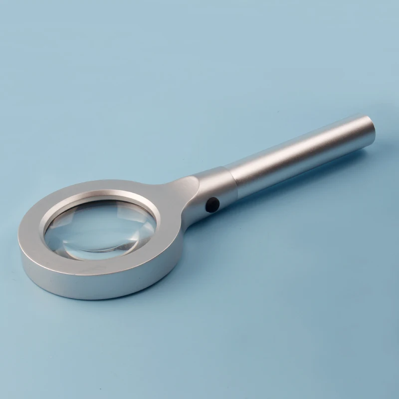 TH-8010 Zinc Alloy With Chrome Plating 8 LED Lights Reading Magnifying Glass Lens handheld magnifier