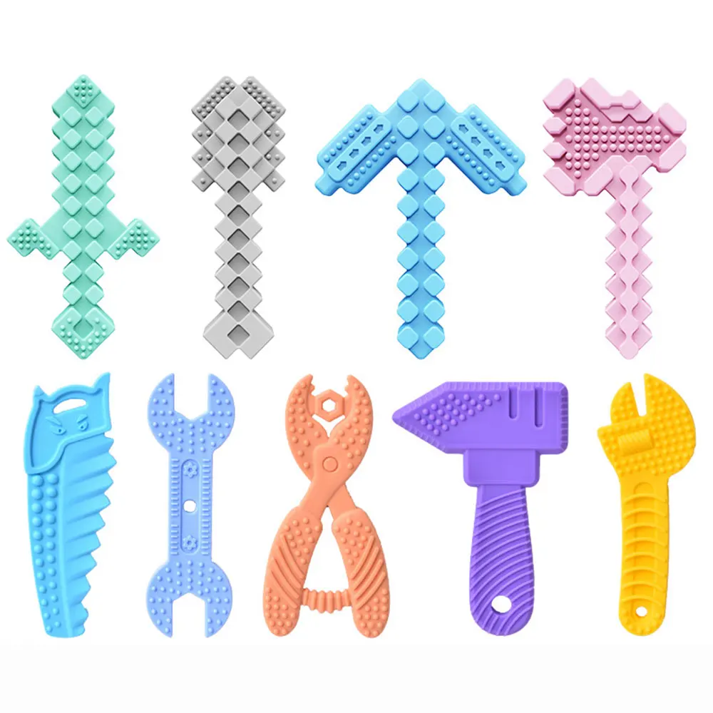 BPA Free Food Grade Silicone Material Baby Silicone Teether Teething Soothing Molar Toy Silicone Baby Teether