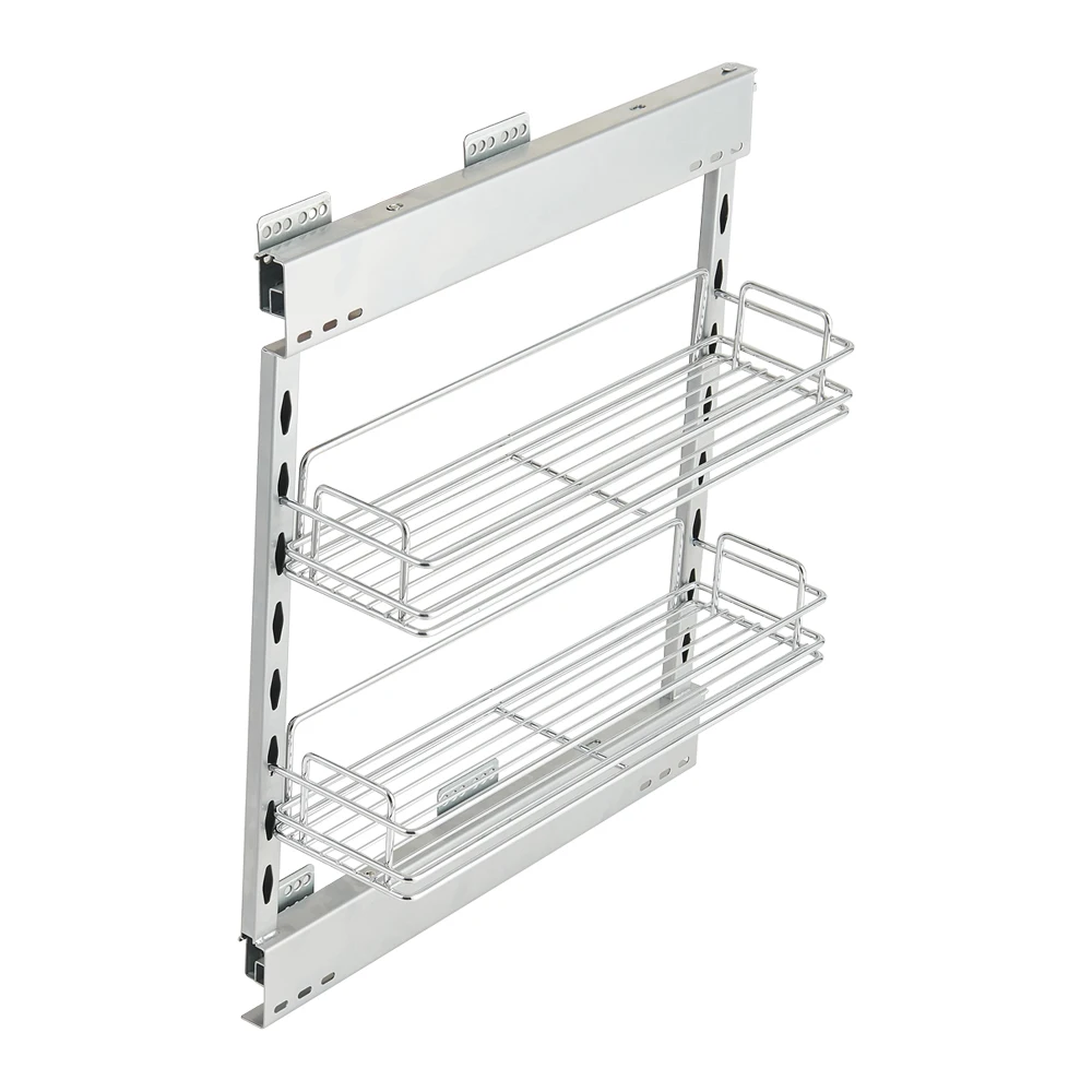 Kitchen Accessories Cabinets Pull Out Bottle Side Installation Storage Basket