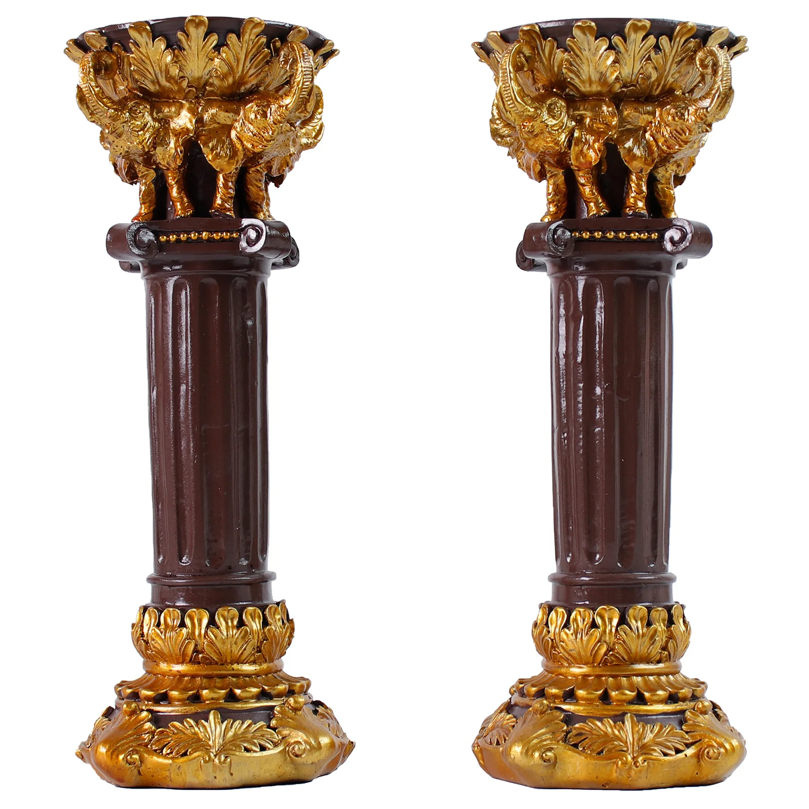 Jinhuoba Resin crafts table top decoration roman pillar vintage small roman column candle statue
