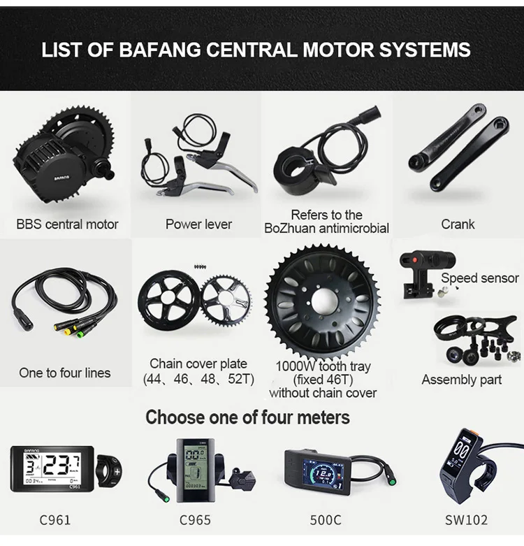 Popular Ebike Bafang G340 Bbshd BBS03 Electric Bike 48v 500w 750w  Mid Drive Motor Mountain Electric Bicycle Conversion Kit