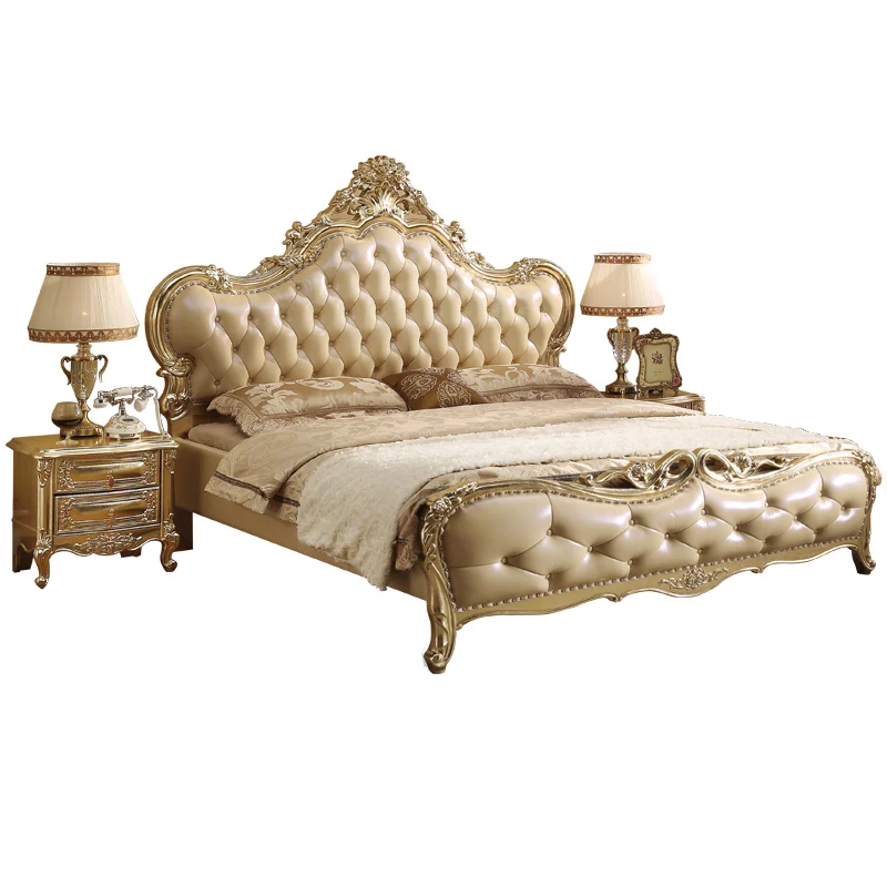 
Роскошная антикварная мебель, деревянная кровать в классическом стиле  (60380568795)
