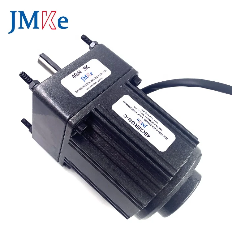 JMKE Cheap gear head motor 220V 25W 10mm shaft motor with gear 4RK25GN-C 4GN gear motor