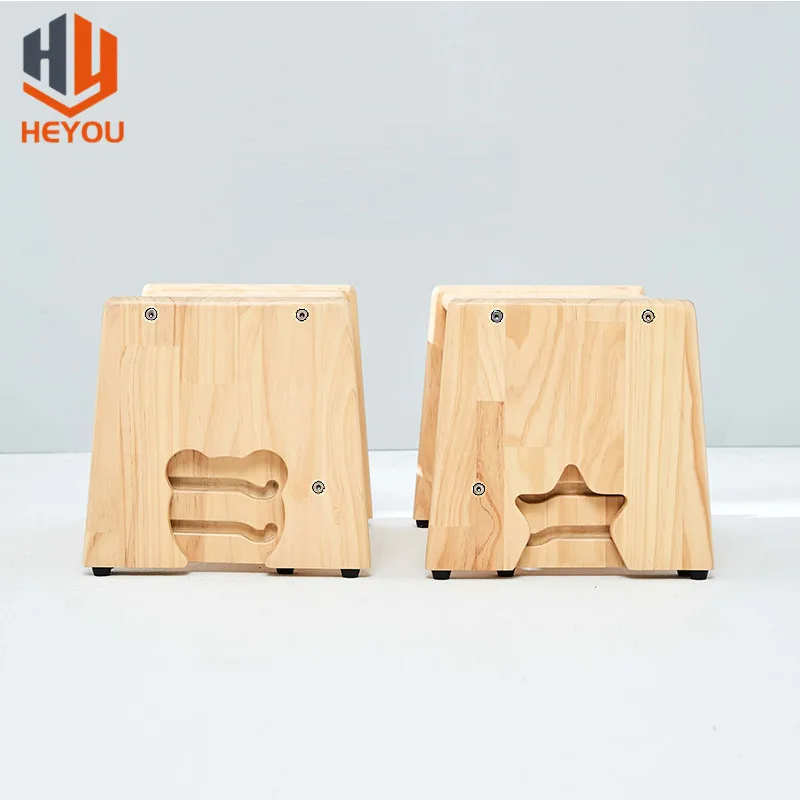Solid Wood 2 Steps Stool Toddler Two Stair Children Stool Wooden Furniture