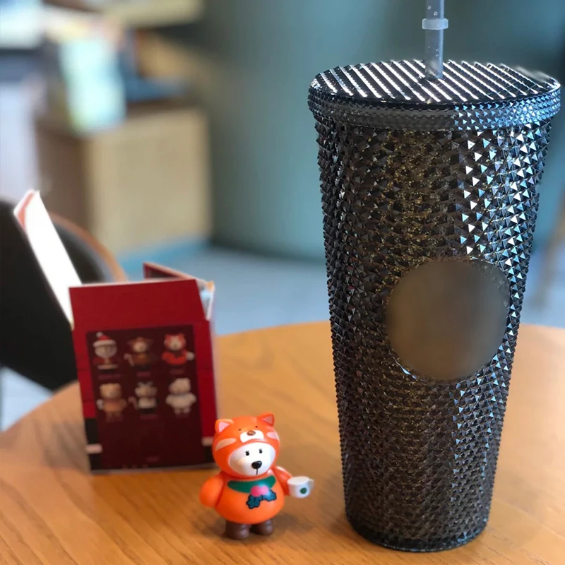 2023 Sell Well Plastic Studded Tumbler Accept Custom Reusable Double Wall Cold Color Changing Cup With lid and straw