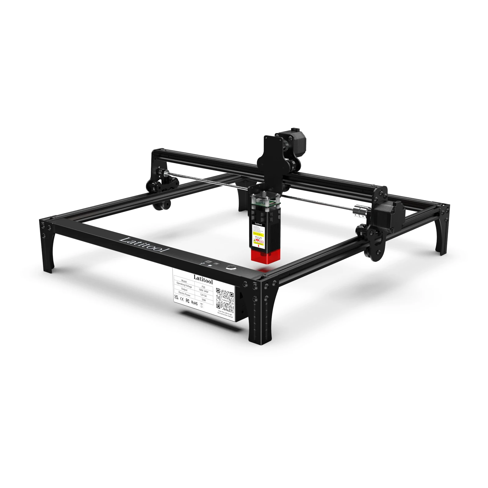 Latitool F50 5000MW 41x41cm DIODE Mini Laser Engraver Machine CNC Engraving Machine For Pebble Stone Engraving Machine