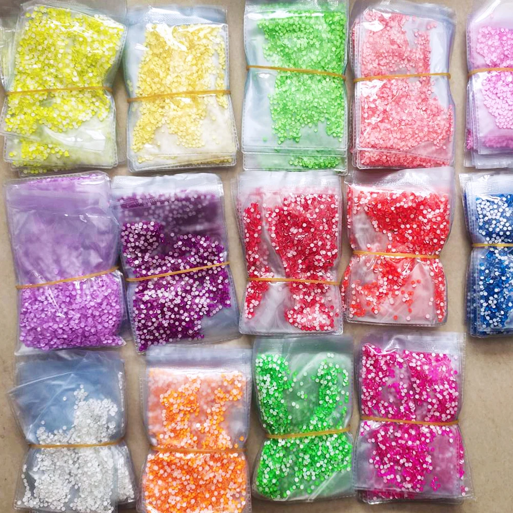 Glow Crystals Non Hotfix Rhinestones for Mugs High Quality Factory Wholesale SS6 to SS30 Neon Colors Flat Back Glass 1 Bag