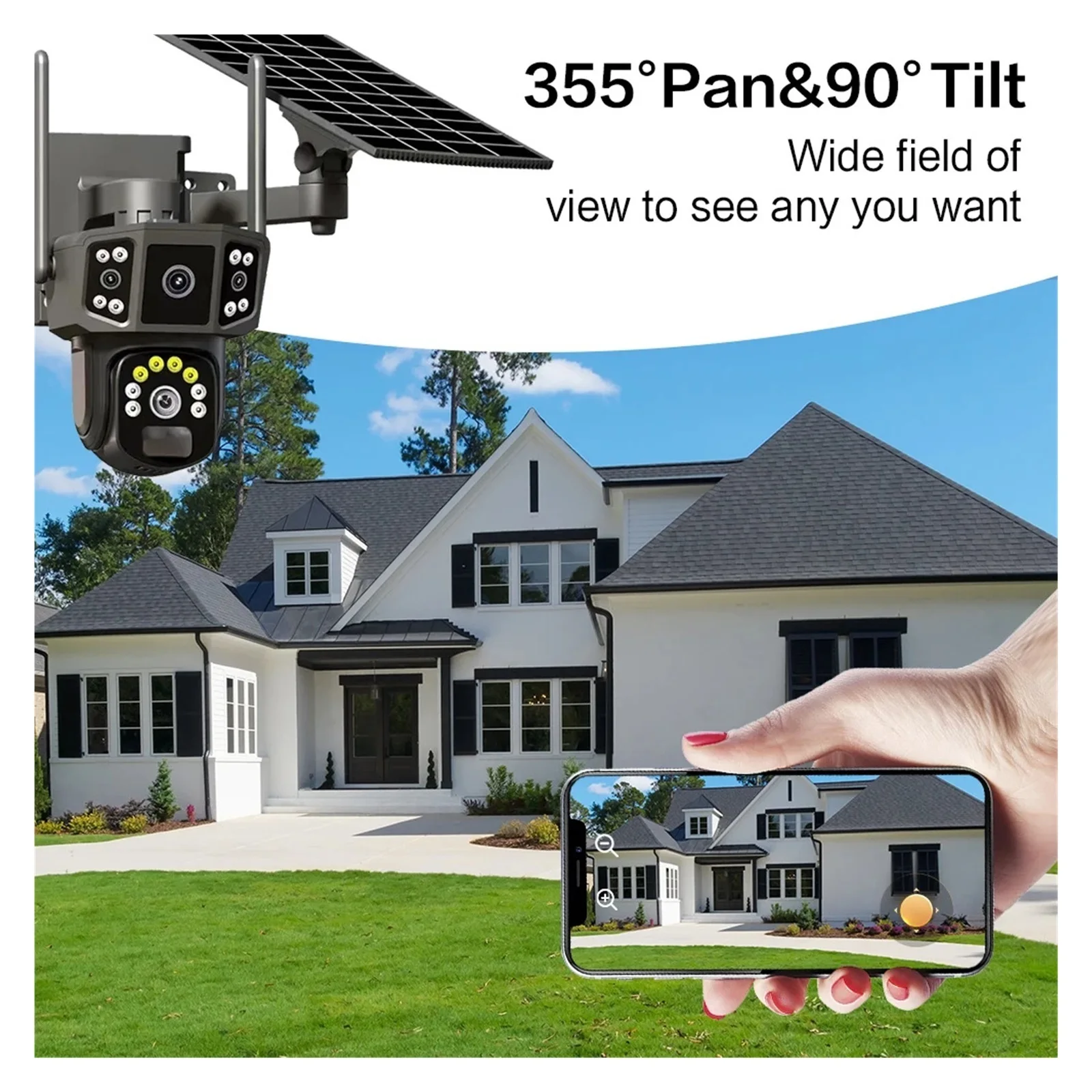 Senhuo CCTV 4K двойной объектив V380 беспроводной Wi-Fi замкнутый контур ТВ 4G Sim наружная сеть безопасности Солнечная камера
