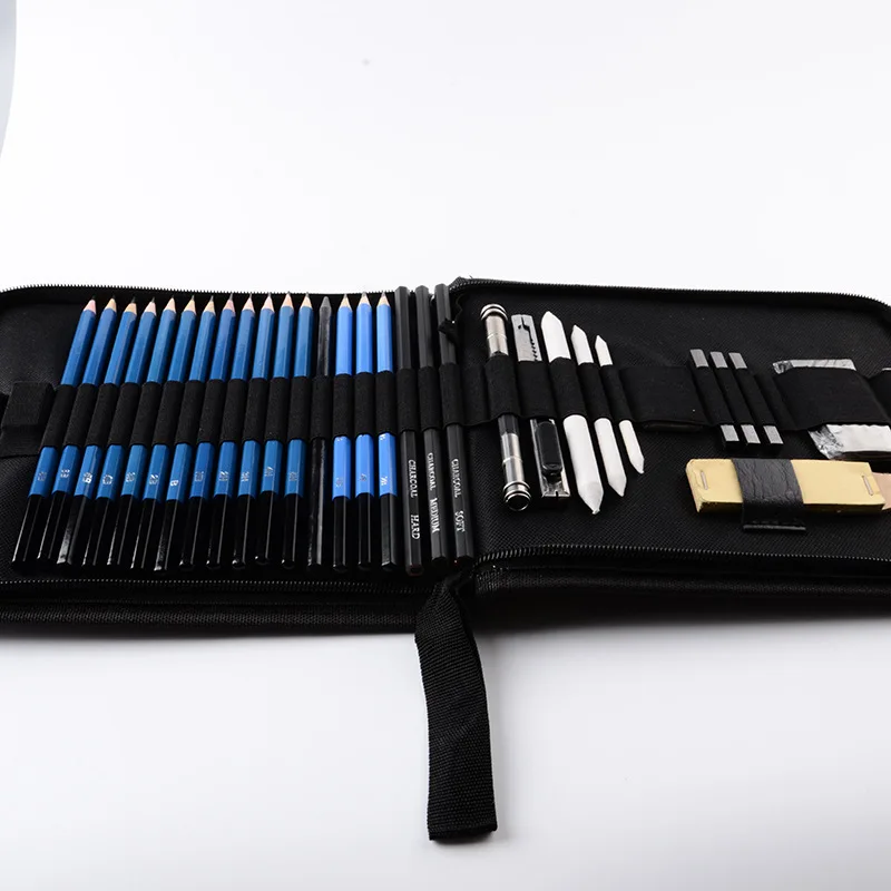 Cross-border new 35 pieces painting set art drawing supplies Sketch kit Sketch pencil set