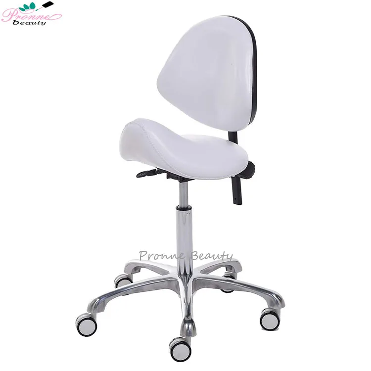Ergonomic Dental Lab Salon Massage Studio Office Rolling Adjustable Saddle Stool Chair