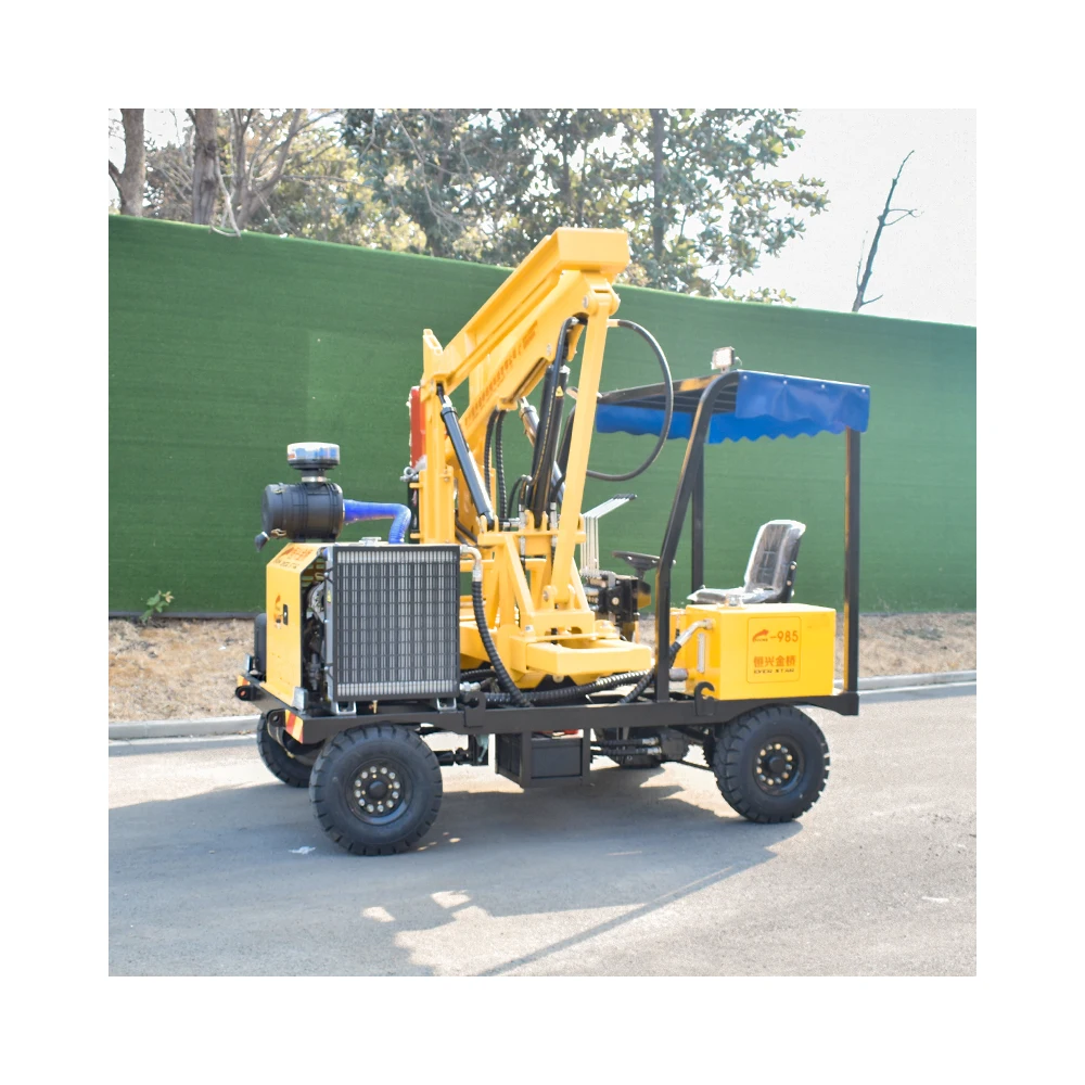 Installation Hydraulic Driving Guardrail Pile Driver Fence Pole Post Install Pile Driver Machine