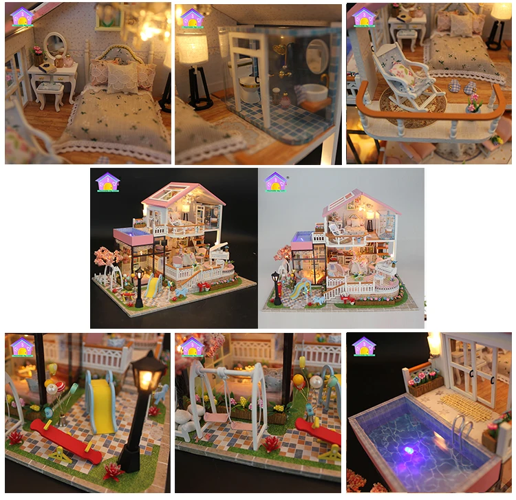 Hongda Handmade Crafts 1:12 Scale Diy Dollhouse Wooden Miniature  Dollhouse diy miniature dollhouse kit