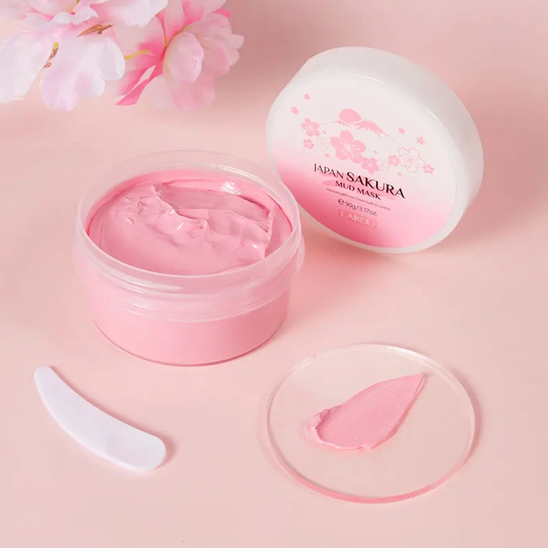 LAIKOU Wholesale Laikou 90g Sakura Cleaning Brightening Skin Care Face Clay Mud Cream
