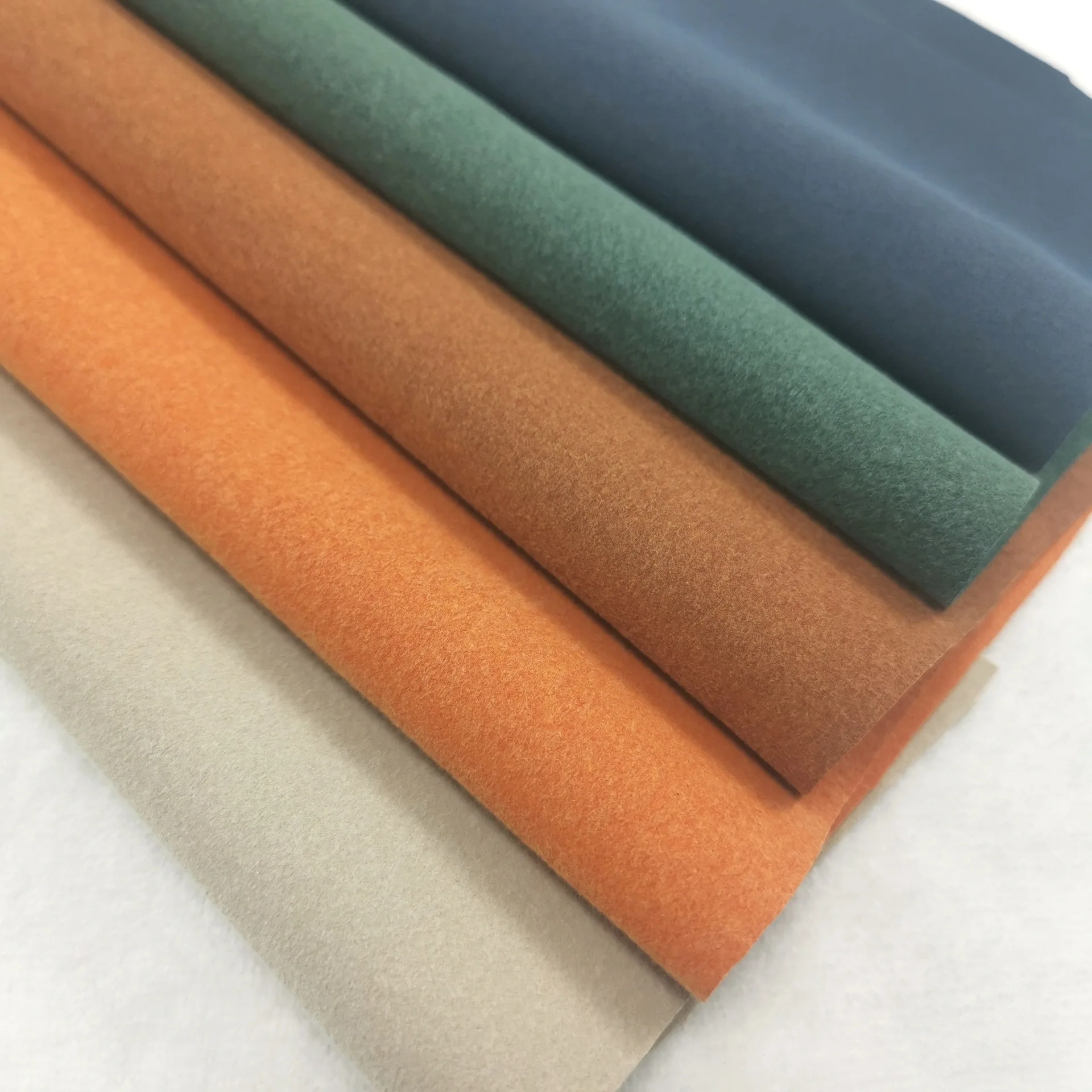 Soft Microfiber Double Side Suede 0.5 mm Raw Material Vegan Artificial Faux Synthetic PU Leather Fabric for Bag Making Shoes