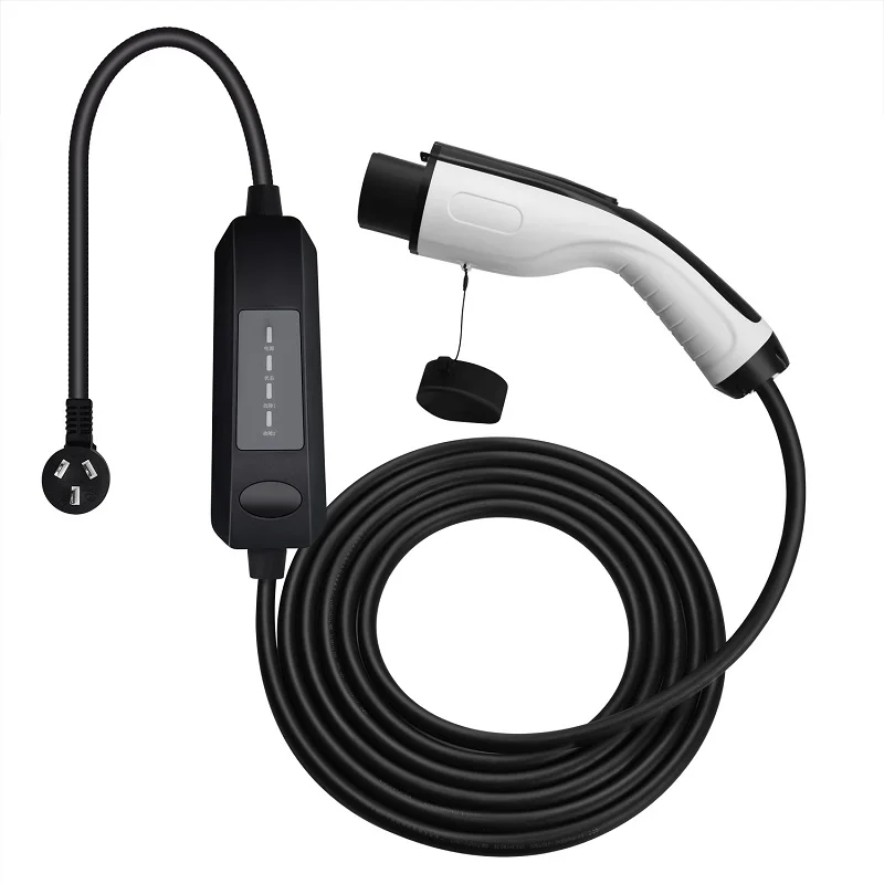 16A EV Charger Level 1 SAE J1772 EVSE 110V IP54 Home Portable EV Charging Cable Electric Vehicle Charger