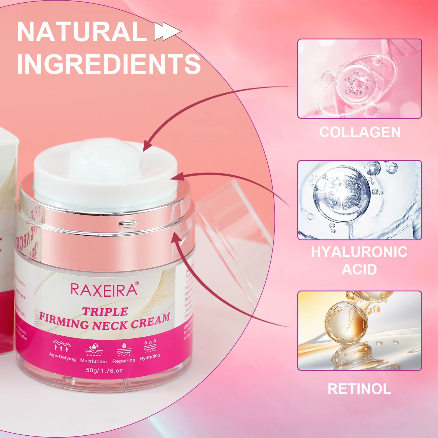 Best Sale Natural Neck Antiwrinkle Cream Private Label Anti Aging Firminig Whitening Neck Cream