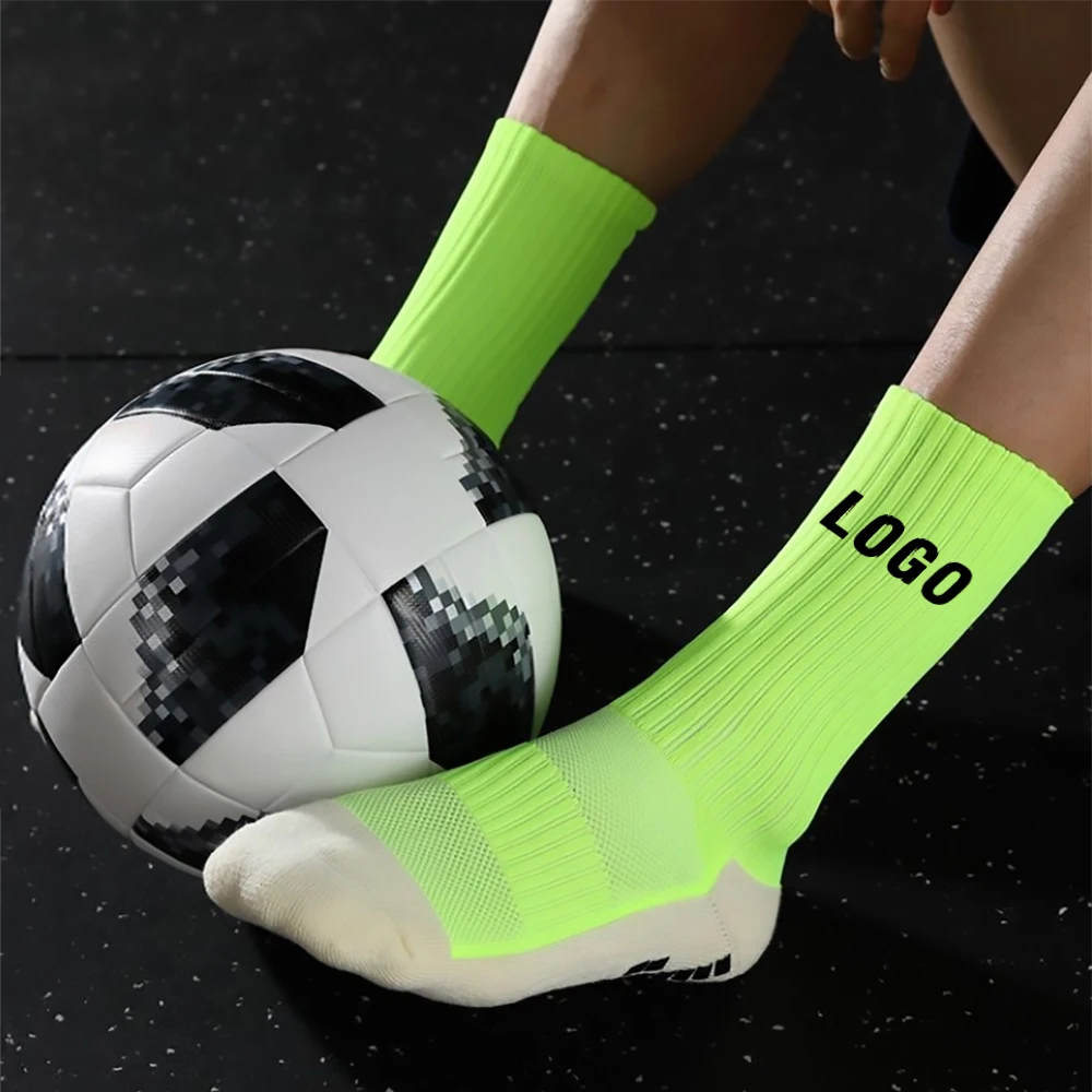 Socks Uron Custom Anti-slip sport soccer football socks custom grip soccer football socks from shaoxing