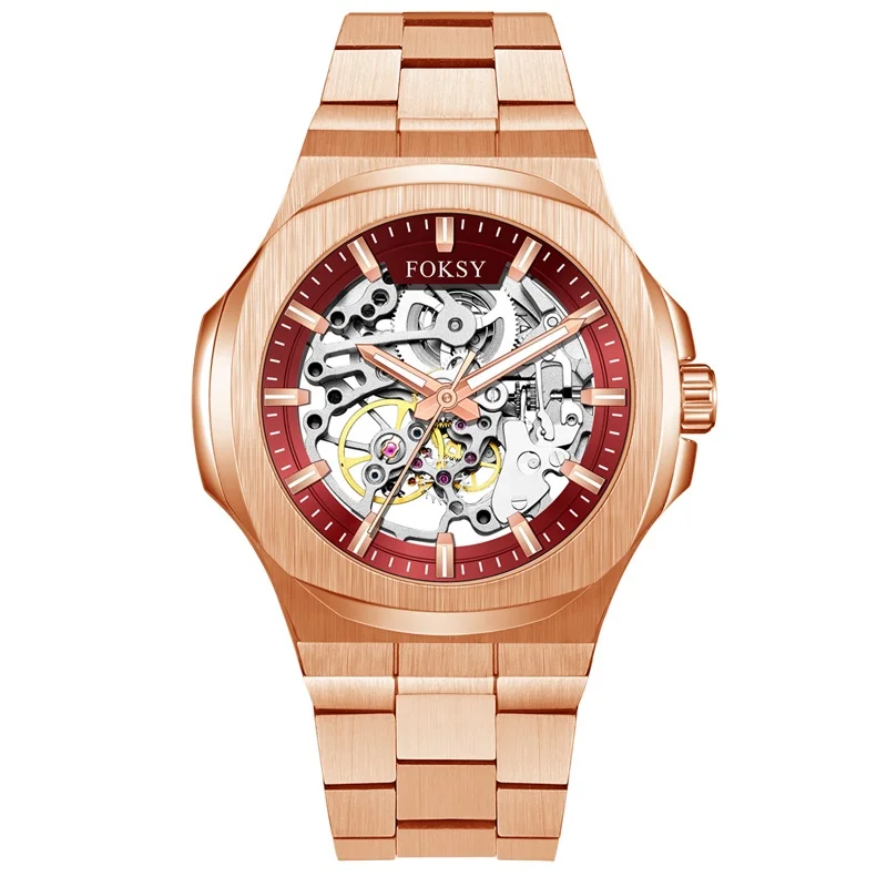 Luxury New Stainless Steel Seagull Automatic Skeleton Men Are Water Resistant Watch In Fashion