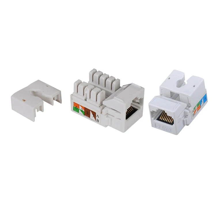 Category 6 Patch Panel Face Plate Modular Plug 180 Degree Cat6 AMP Krone RJ45 Keystone Jack