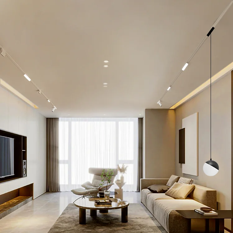 Smart Tuya Ultra Thin Commercial Linear Surface Mounted 48v Magnetic Rail Fixture Led Track Light