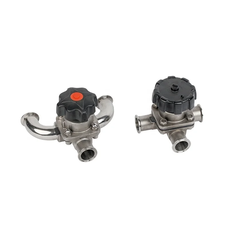 factory price hot sale new arrival whole sale membrane valve, low temperature T-joint tri-clover DN 32 Diaphragm Valve