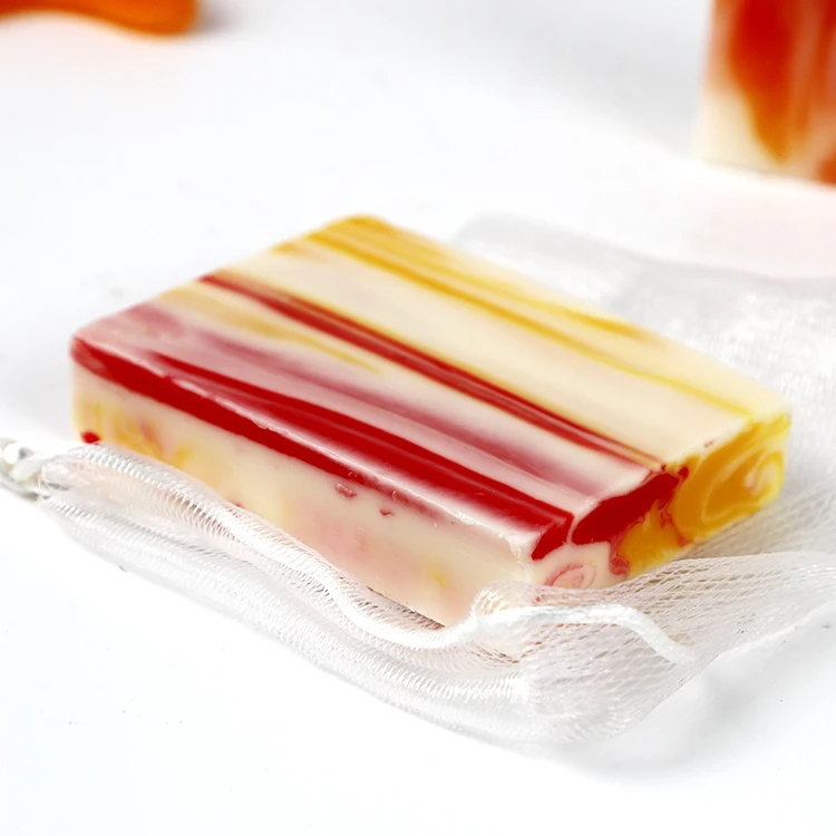 Custom Natural Cleansing Moisturizing Essential Oil Soap Rectangle Soap Bar Marble Line Handmade Soap for Bath and Wash Hand