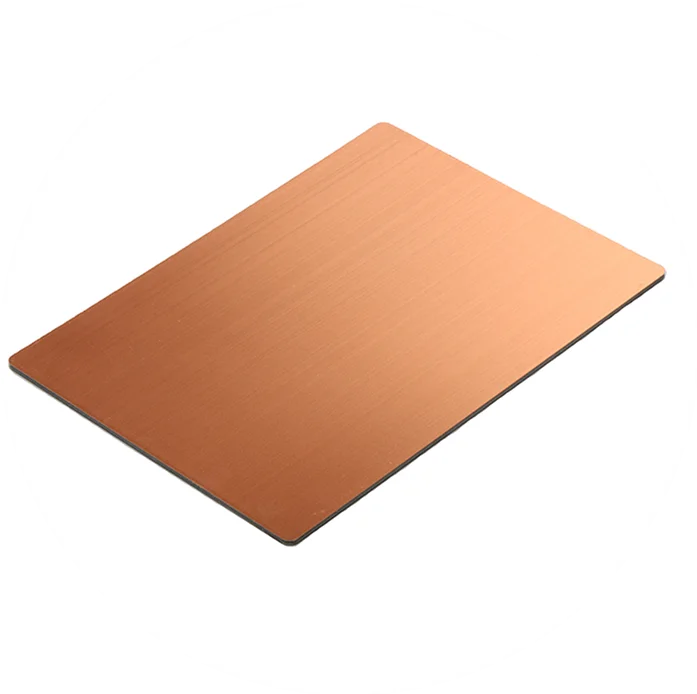 Wainscoting Panels Exterior Wall Rose Gold Copper Composite Panels Brushed Bronze For Wall Cladding Outdoor