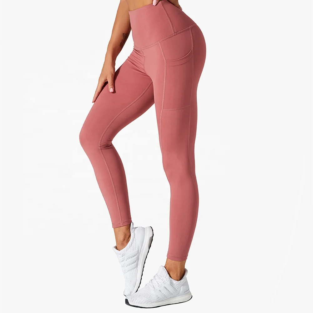 7023 Wholesale Leggins Gym Women Nylon Spandex Pants Fitness Legging Femininas Yoga Leggings With Pocket