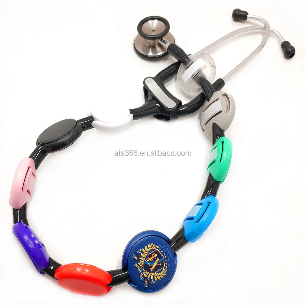 2023 Factory Price Custom Round Printed Plastic Stethoscope  ID Tag stethoscope charms Name Tags for stethoscope