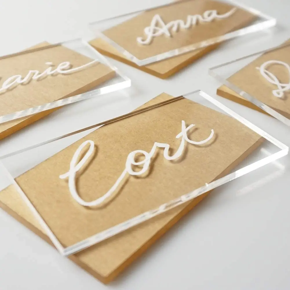 Wedding Invitation Cards Transparent New Fashion Acrylic Party Decoration Event & Party Supplies