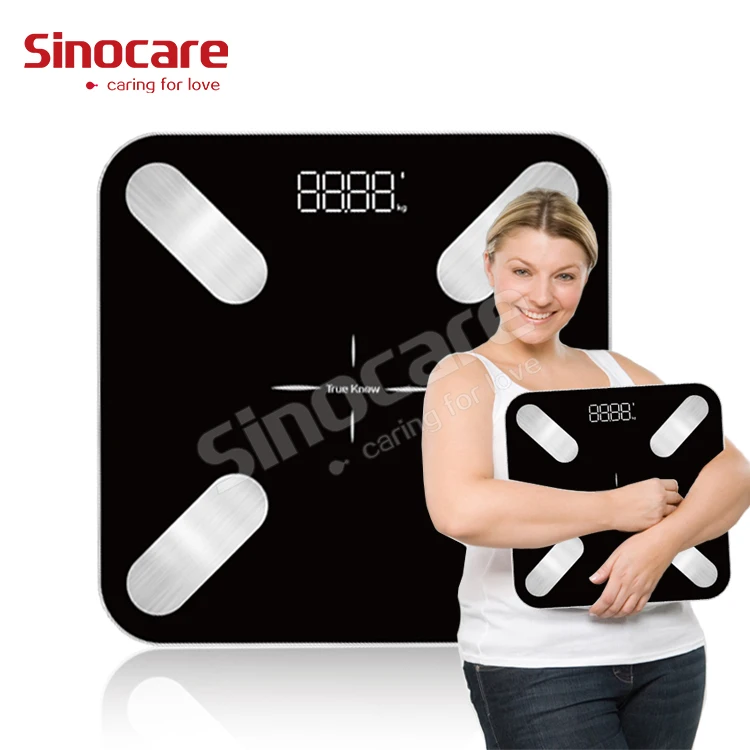 Sinocare BMI беспроводные электронные весы для личного тела ванной комнаты цифровые и жира умные