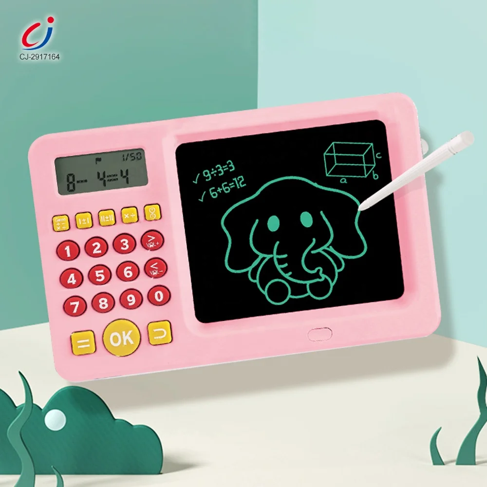 Chengji smart math training machine calculator educational erasable writing tablet toy children lcd drawing board for kids