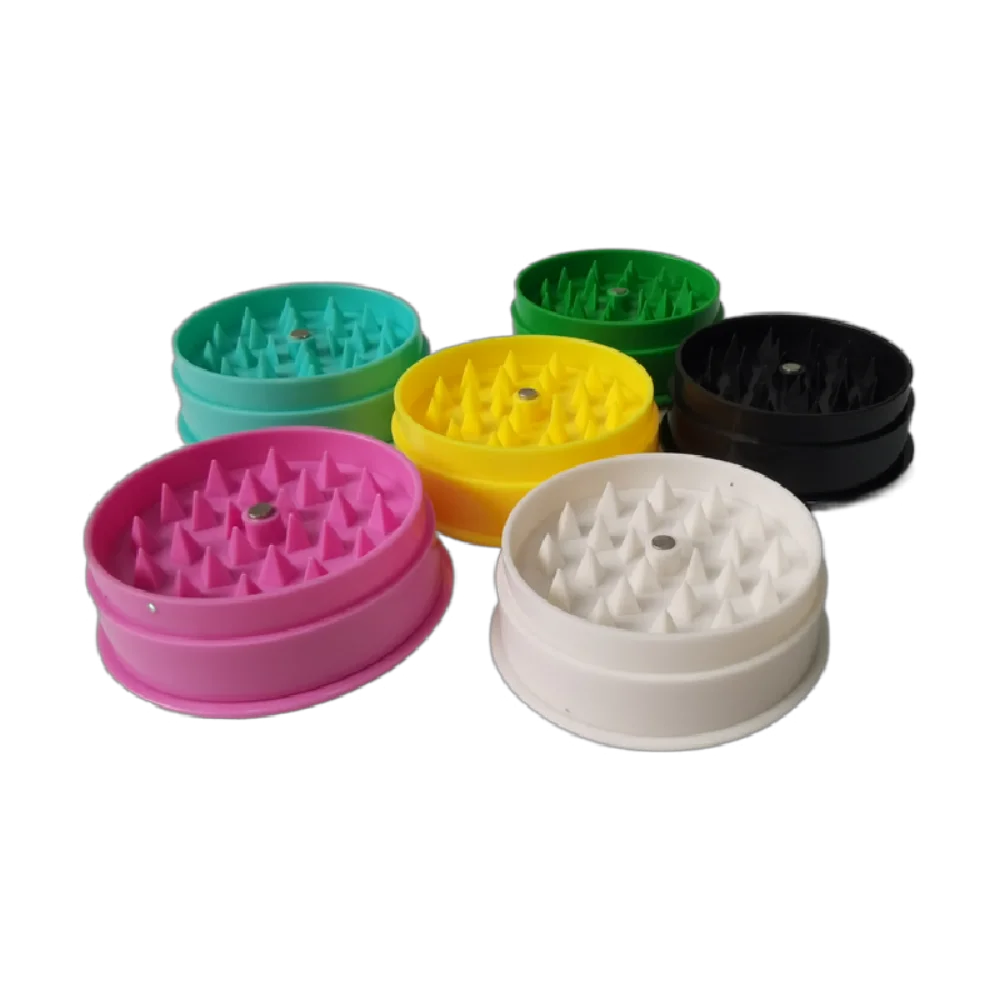 High quality Durable 3 Layers Colorful Smoking Accessories ABS Plastic Grinder