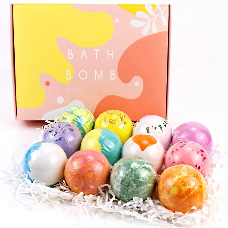 Hot Selling Fun Perfume Fruit Tea Plant Flower Milk Organic bath bomb Gift Set