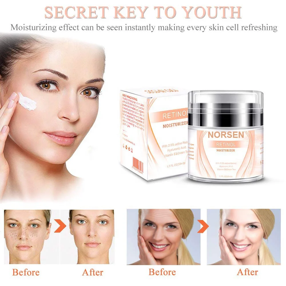 Private Label Natural Organic Face Moisturizer Anti Wrinkle Moisturizing Retinol Face Cream