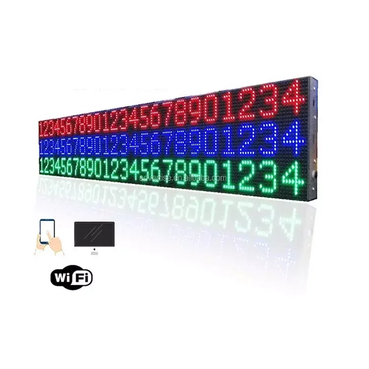 7 color led scrolling display message board WIFI LED Sign Display Programmable Screen Scrolling text letter p5 led display