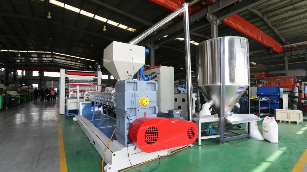 PP PE split film extruding machine raffia yarn production equipment plastic film split machine