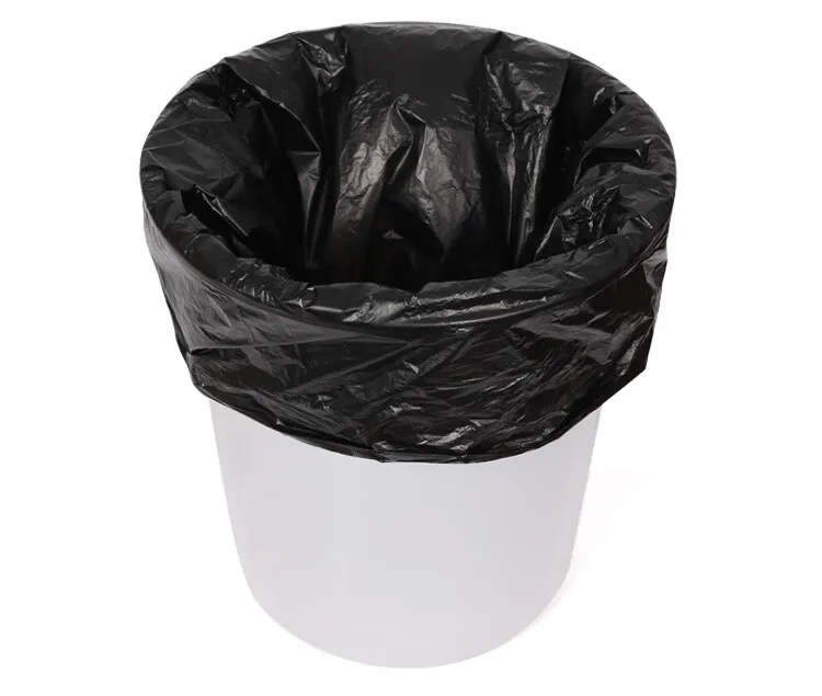 HDPE Trash Bags Biodegradable Plastic Garbage Bag durable Flat Pocket Trash Can Bags on roll for Rubbish