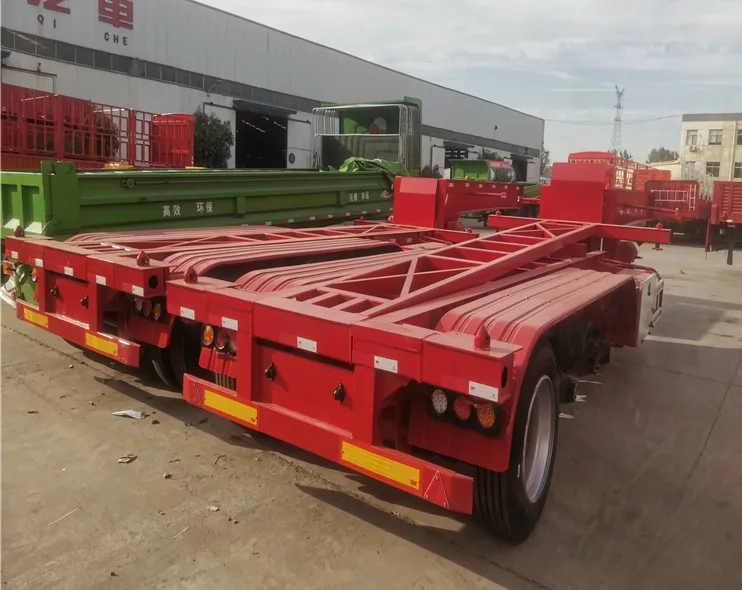 3 axles 60 ton 40ft trailer container truck tipper tipping dump skeleton trailer