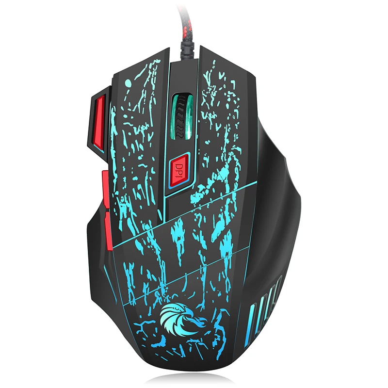 Горячая Распродажа Amazon 2020, Проводная игровая мышь с USB кабелем, светодиодная оптическая компьютерная геймерская мышь для ПК, ноутбука