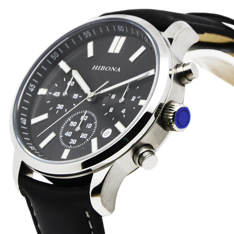 Top Brand Luxury Ronda 5030D Chronograph Wrist Watch 5ATM Waterproof Steel Reloj Quartz chronograph watch men