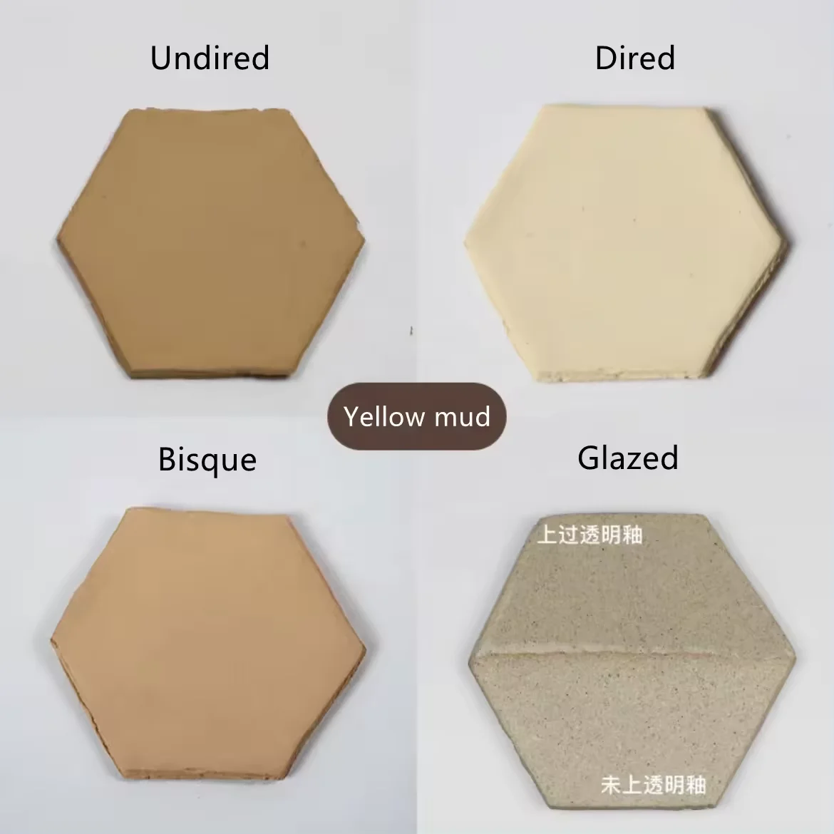 Wholesale Baking Dreing Pottery Clay 7 colors of Bisque/ Glazed Mud Clay for Ceramics