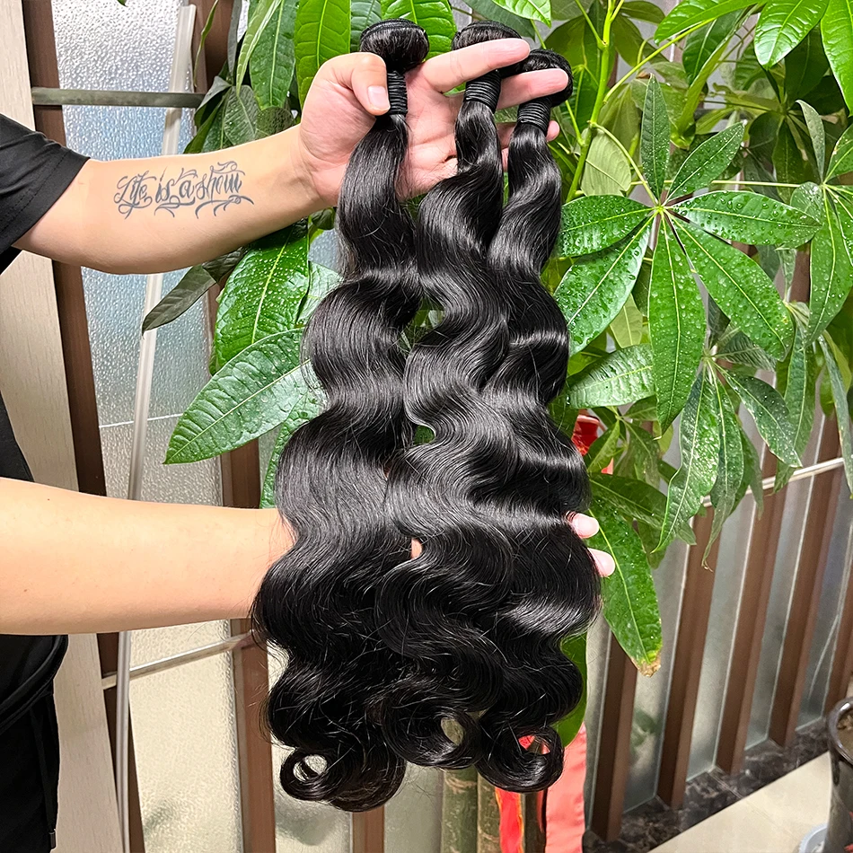 Raw Brazilian Hair Bundles Straight Hair For Black Women Natural Color  Bundles Remy Hair 10-32 InchesBody Wave 28 30 36nches Br