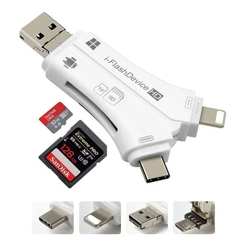 
Dropshipping 4-in-1 Media Transfer with Memory Cards can TF/SD card OTG reader Support many devices/cards 