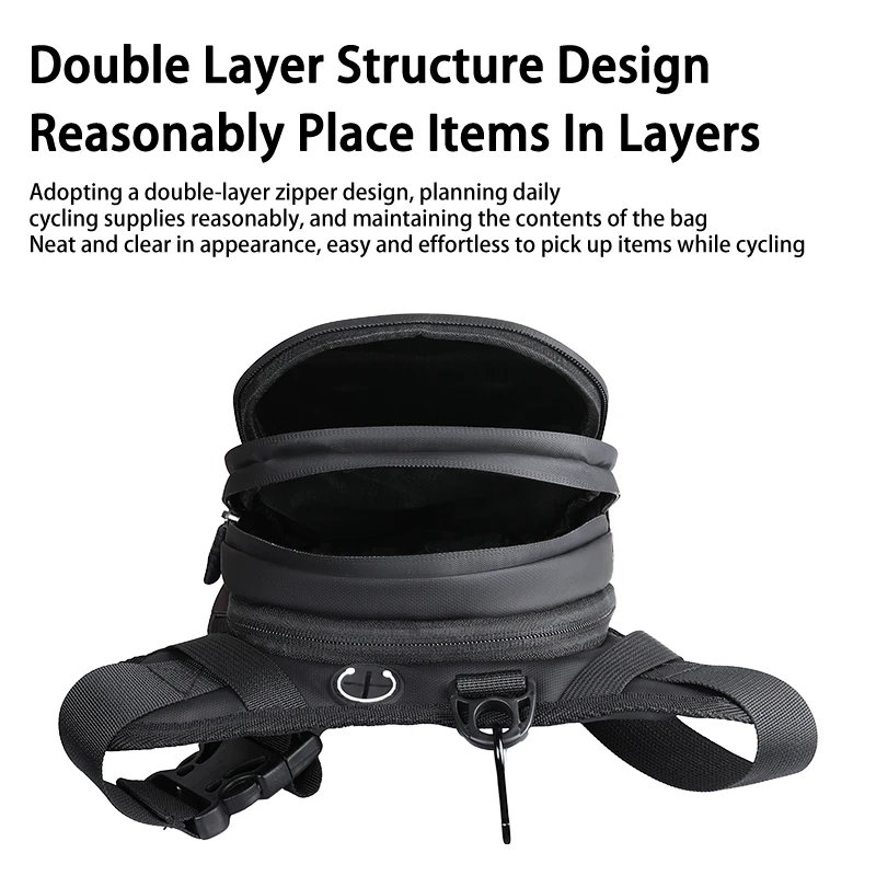 EVA Hard Shell Waterproof Waist Leg Bag Crossbody Motorcycles Leg Bag for Riding Travel Climbing